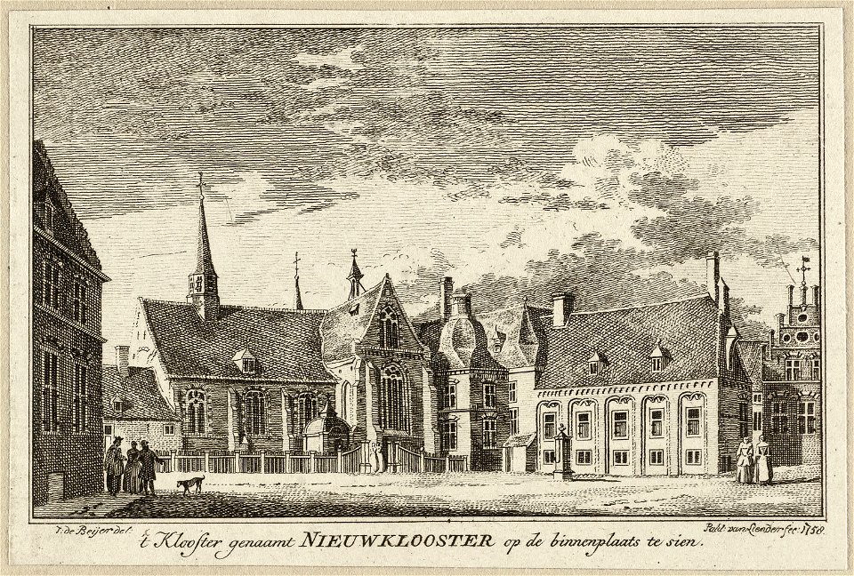 Gezicht op de binnenplaats van het klooster Nieuwklooster aan de Niers te Duitsland. NL-HlmNHA 1477 53009656