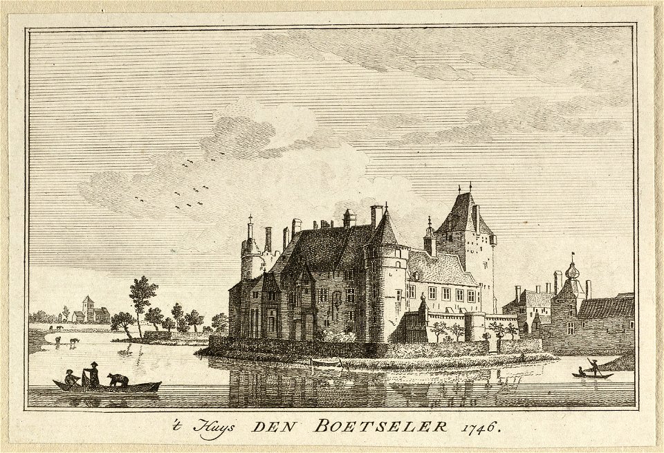 Gezicht op het Kasteel Boetzelaer nabij Kalkar. NL-HlmNHA 1477 53009608
