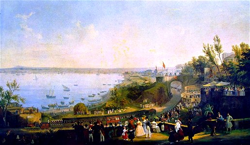 Fergola, Salvatore The Inauguration of the Naples - Portici Railway, 1840