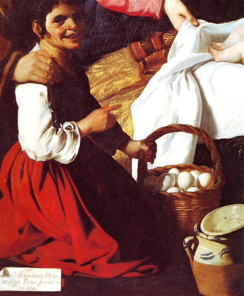 Francisco de Zurbarán Adoración de los pastores (excerpt)