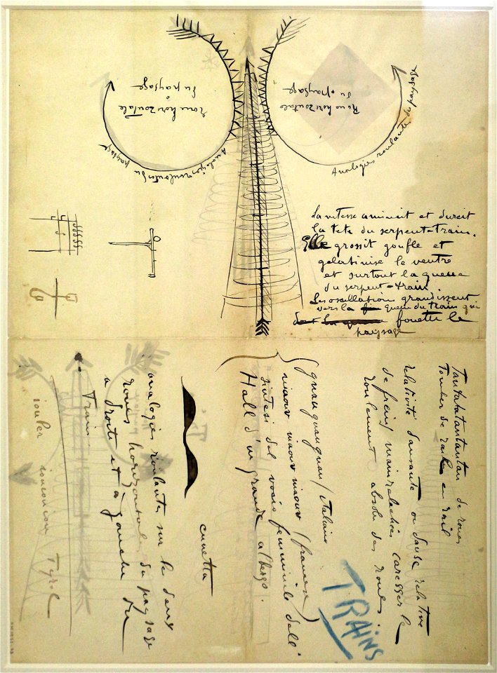 Filippo tommaso marinetti, parole in libertà, treni, 1910, 01