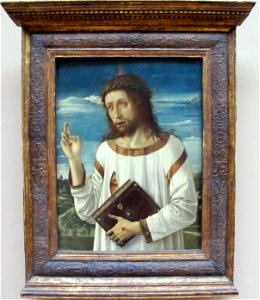 Giovanni bellini, cristo dolente e benedicente, 1465-70 ca. 01. Free illustration for personal and commercial use.