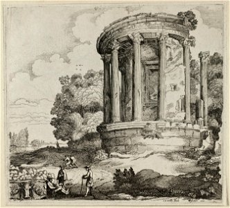 Figuren bij de Tempel van de Tiburtijnse Sibille te Tivoli. NL-HlmNHA 53012521