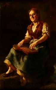 Franz Wiesenthal Zitherspielerin 1893