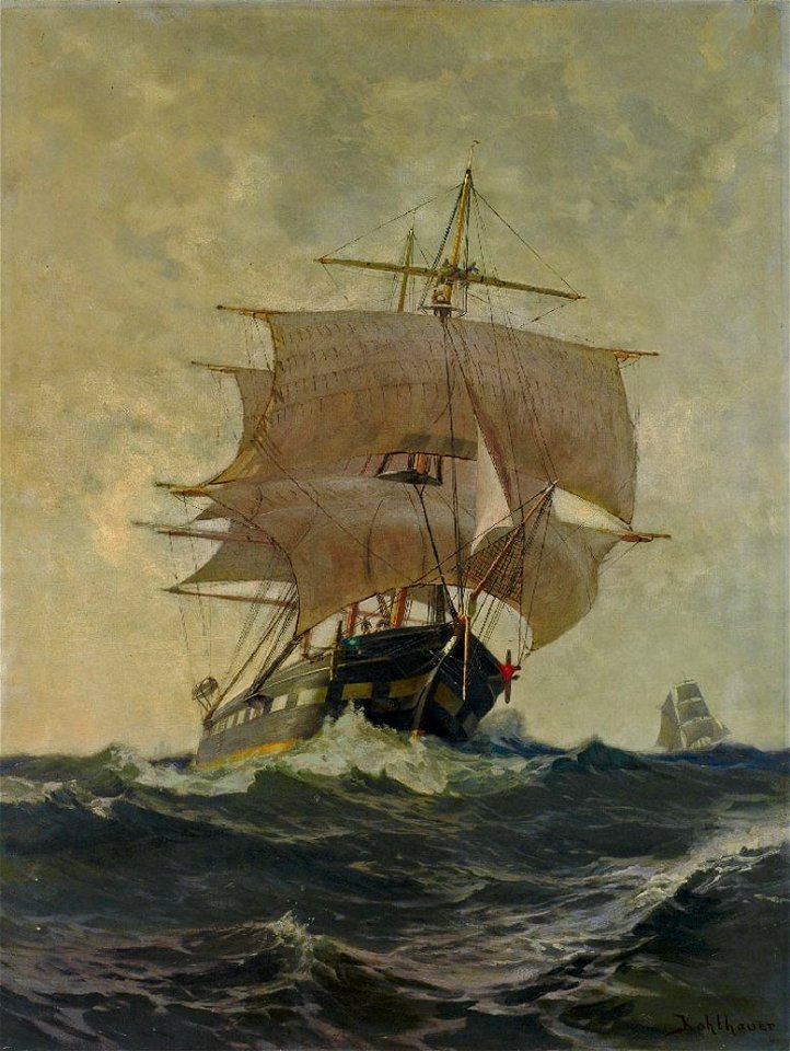 Eugen Kohlhauer - Dreimastbark unter vollen Segeln