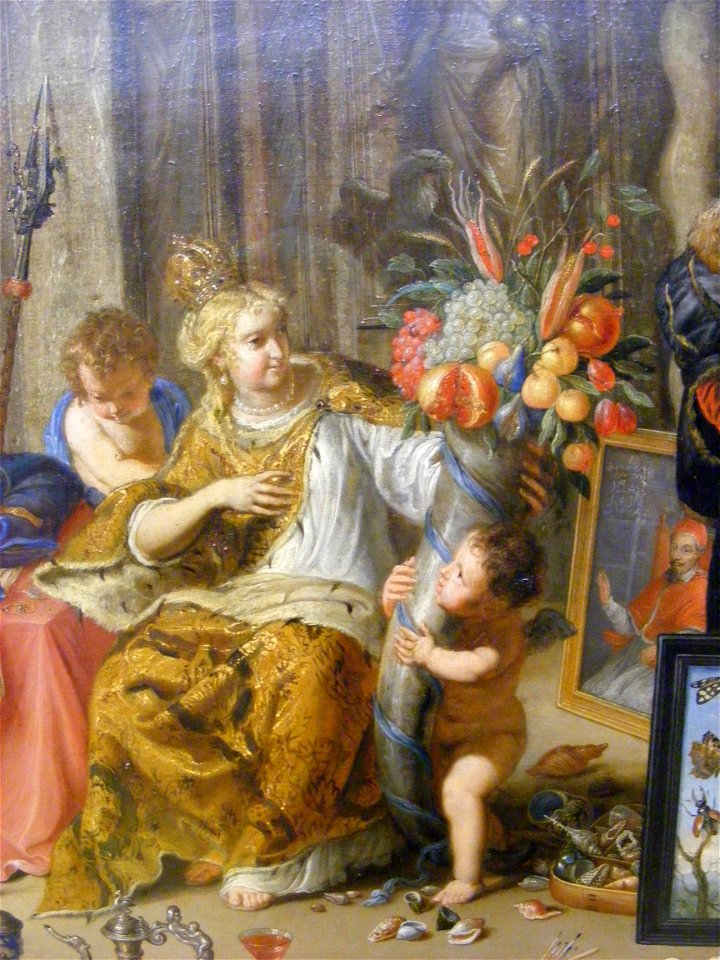 Kessel- Der Erdteil Europa - Rome - Detail Füllhorn