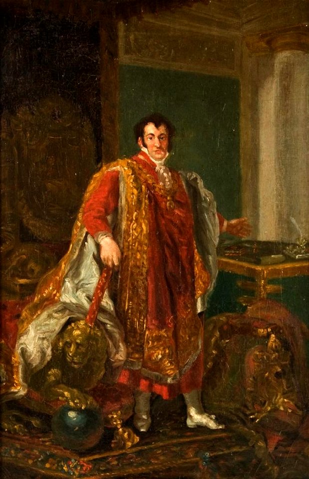 Fernando VII con el manto de la Orden del Toisón de Oro (Museo Cerralbo)