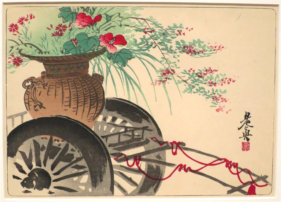 Flower Carriage by Shibata Zeshin from Comparing Flowers, Volume 6