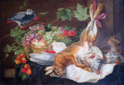 'Hare, Fruit and Parrot' by Jan Fyt, 1647, The Hermitage