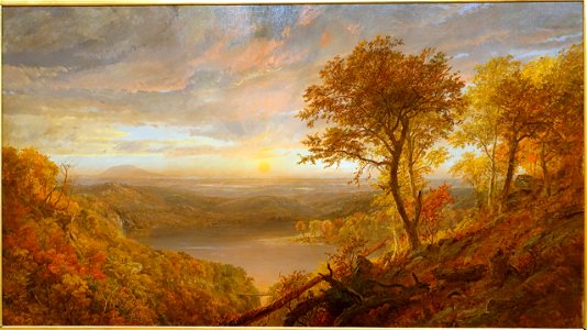 Greenwood Lake by Jasper Francis Cropsey, 1870 AD, oil on canvas - Museo Nacional Centro de Arte Reina Sofía - DSC08682
