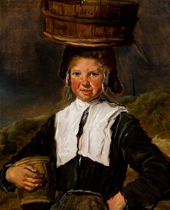Frans Hals - Fishergirl with a basket on her head