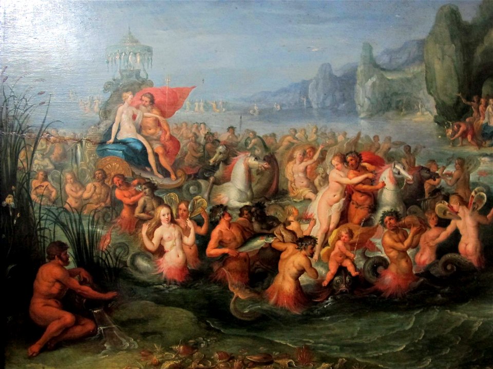 Frans francken il giovane (bottega), nettuno e anfitrite, 02