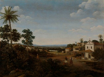 Frans Post - Paisagem no Brasil, 1665-1669. Free illustration for personal and commercial use.