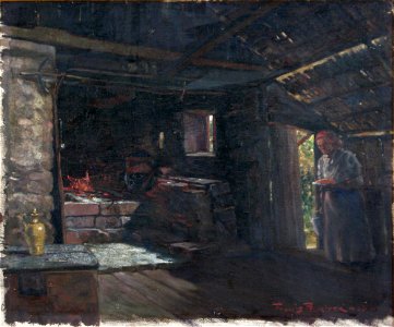 Francis Pelichek - Interior com fogão, 1926