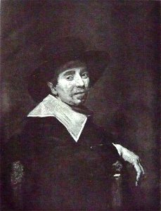 Frans Hals - man leaning over the back of a chair
