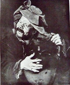 Frans Hals - Man with a large pottery jug or drinkebroer