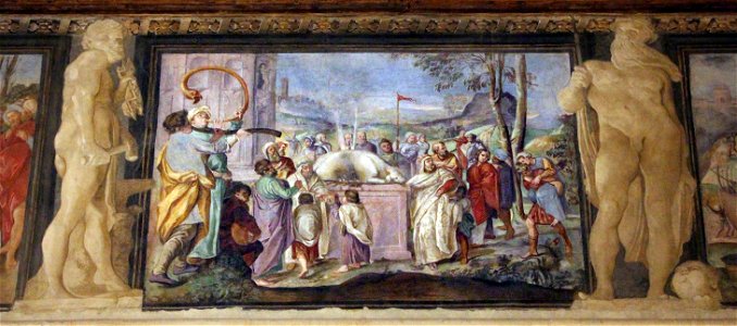 Fregio di Giasone e Medea 04 annibale o agostino carracci, sacrifcio di pelia, 1584 ca.