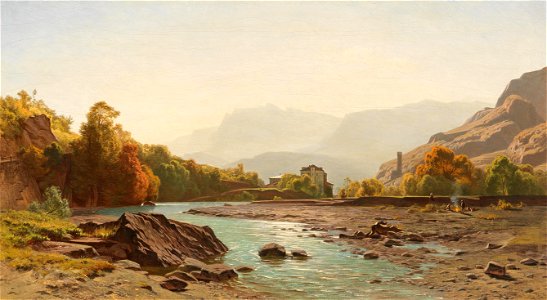 Franz Leinecker - An der Talfer bei Botzen