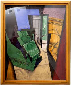 Juan gris, la colazione, 1915. Free illustration for personal and commercial use.