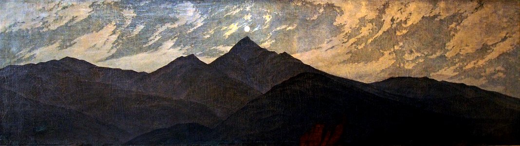 Friedrich C. D. Bergkette mit Mond@Weimar Schlossmuseum