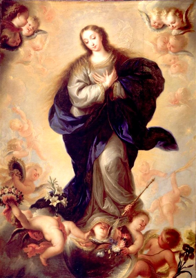 Inmaculada Concepción, de Miguel Jacinto Meléndez (Museo Lázaro Galdiano, Madrid)