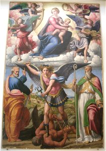 Innocenzo da imola, madonna in gloria e santi, 1517-22