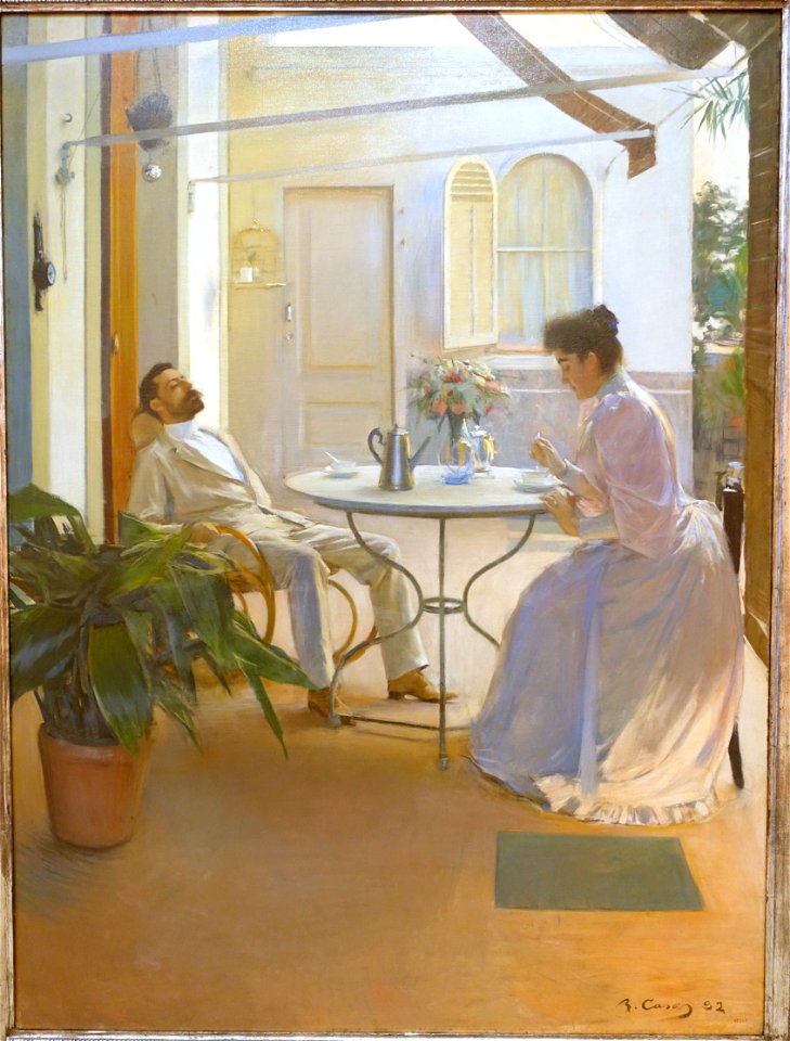 Interior at Outdoors by Ramon Casas i Carbo, 1892 AD, oil on canvas - Museo Nacional Centro de Arte Reina Sofía - DSC08746