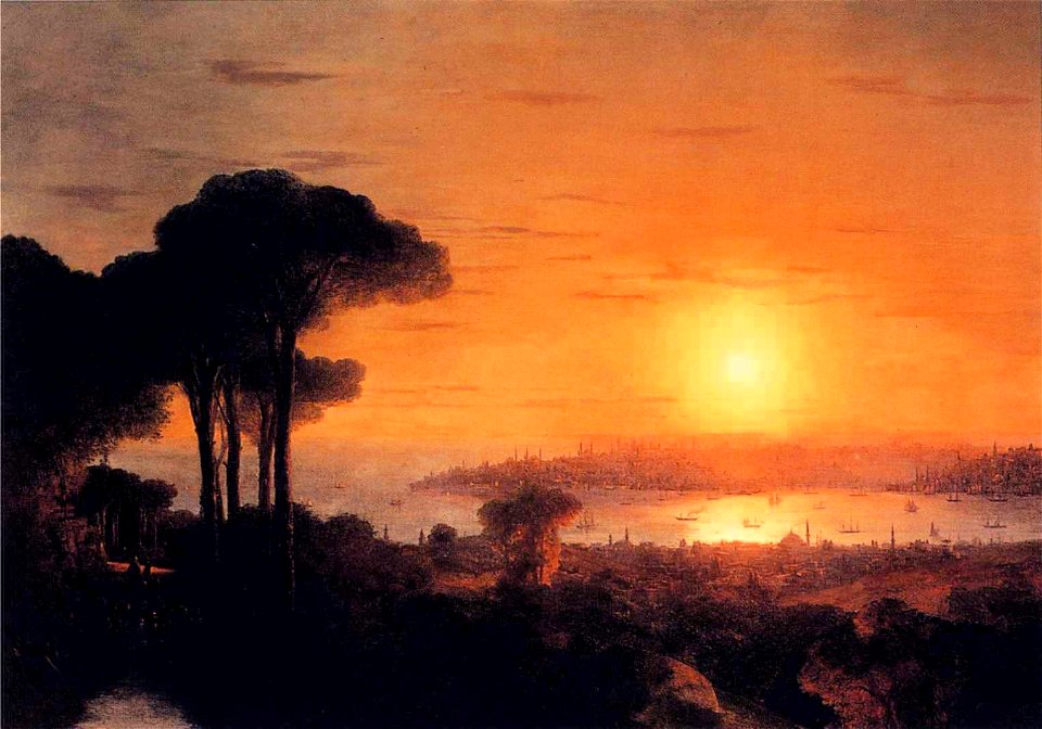 Ivan Constantinovich Aivazovsky - Sunset over the Golden Horn