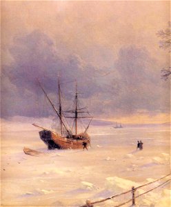 Ivan Constantinovich Aivazovsky - Frozen Bosphorus Under Snow (detail)