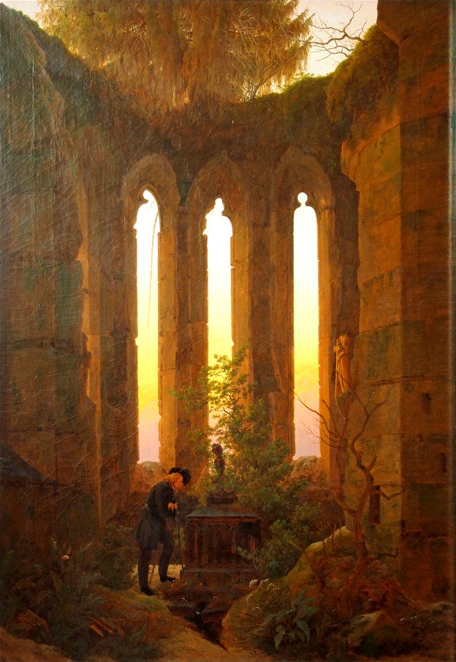 Friedrich C.D. Ruine Kirchenchor (Huttens Grab)@Weimar Schlossmuseum