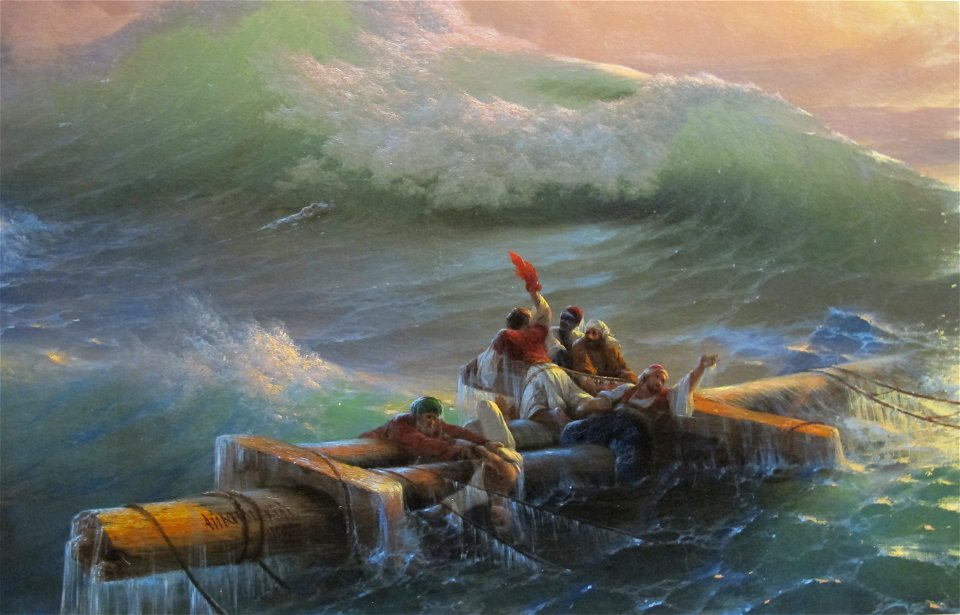 Ivan aivazovsky, la nona onda, 1850, dett