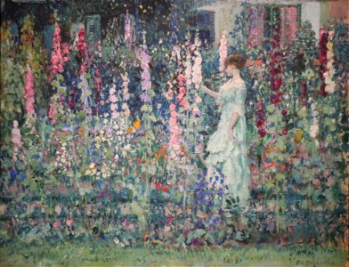 Hollyhocks by Frederick Carl Frieseke, National Academy of Design
