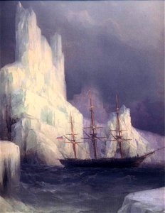 Ivan Constantinovich Aivazovsky - Icebergs in the Atlantic (detail). Free illustration for personal and commercial use.