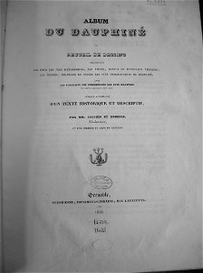Frontespizio tomo I album dauphiné 1835 versio II
