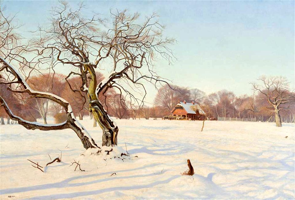 Heinrichsen-Bremsen Winterlandschaft im Tierpark Dyrehaven