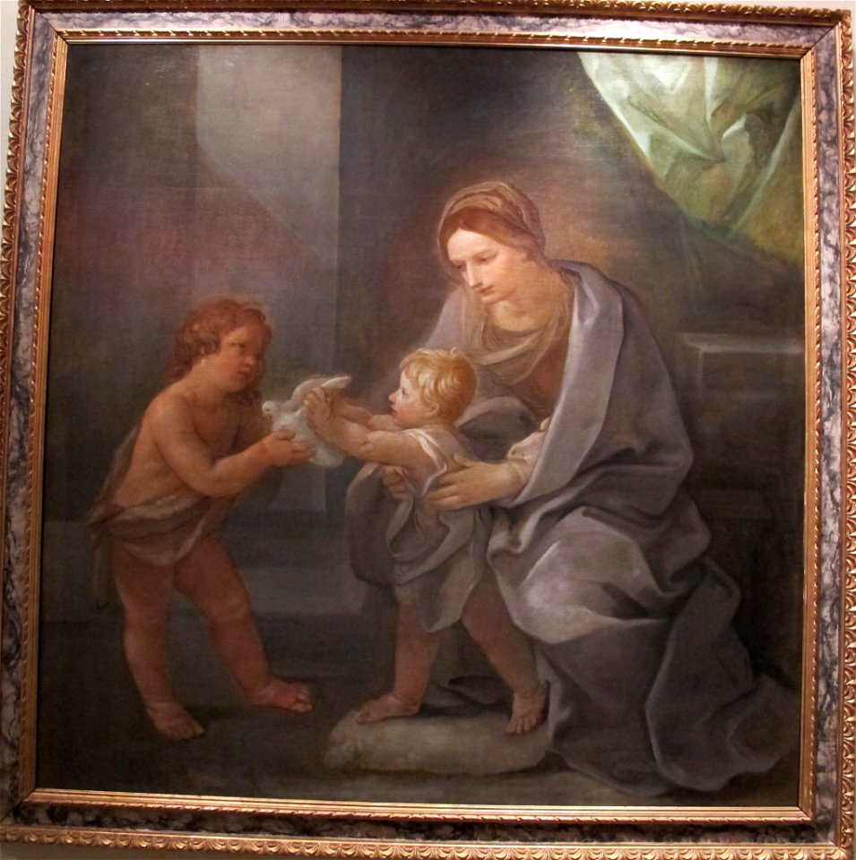 Guido reni, vergine col bambino e s. giovannino, 1640-42, fondazione longhi