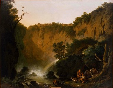 Hackert-paisaje con cascada