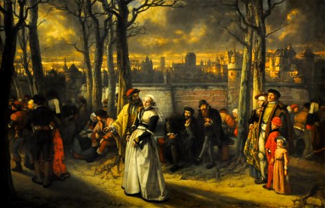 Hendrik Leys (1815-1869) Wandeling buiten de muren (Antwerpen 1854) MSK Gent 22-11-2015