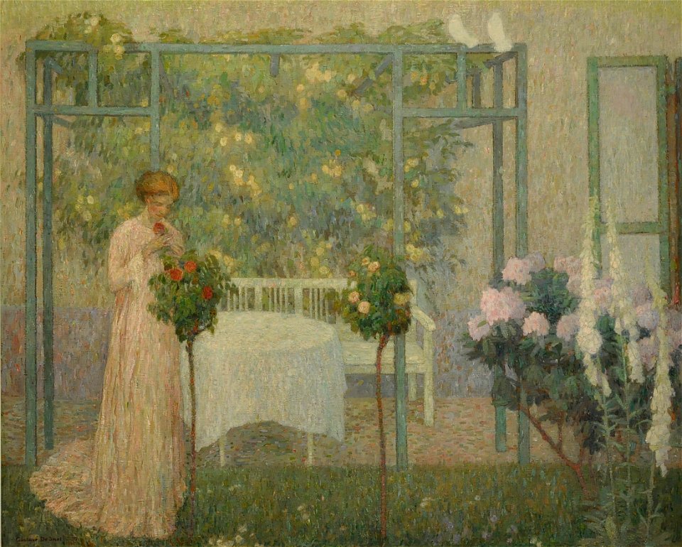 Gust De Smet (1877-1943) Vrouw bij rozelaar (1912) - Museum Gevaert-Minne 29-5-2013 14-50-48
