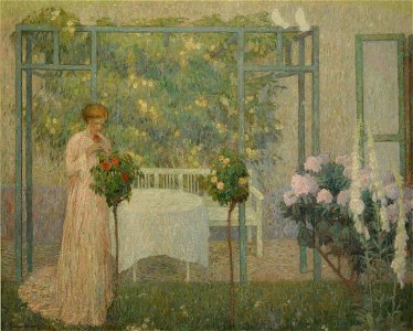 Gust De Smet (1877-1943) Vrouw bij rozelaar (1912) - Museum Gevaert-Minne 29-5-2013 14-50-48
