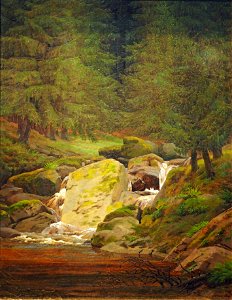 Friedrich C. D. Fir Forest with a Waterfall@Kunsthalle Hamburg