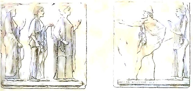 Hermès agoraios et les Charites
