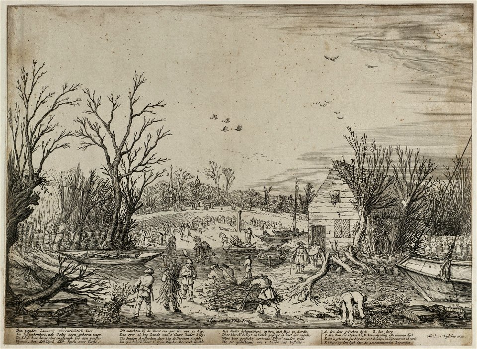 Herstellen van de doorgebroken dijk bij Vianen, 1624. NL-HlmNHA 53012266