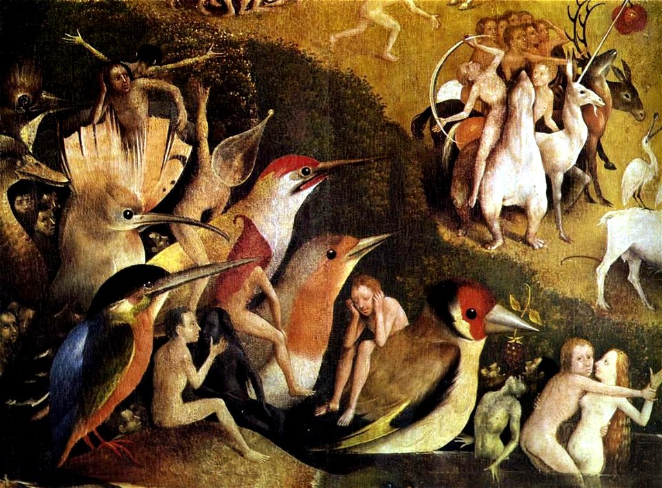 Hieronymus Bosch, Garden of Earthly Delights tryptich, centre panel - detail 6