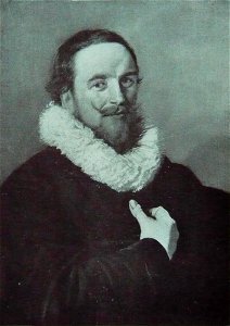 After Frans Hals - Portrait of a man with a ruff collar and hand on his chest