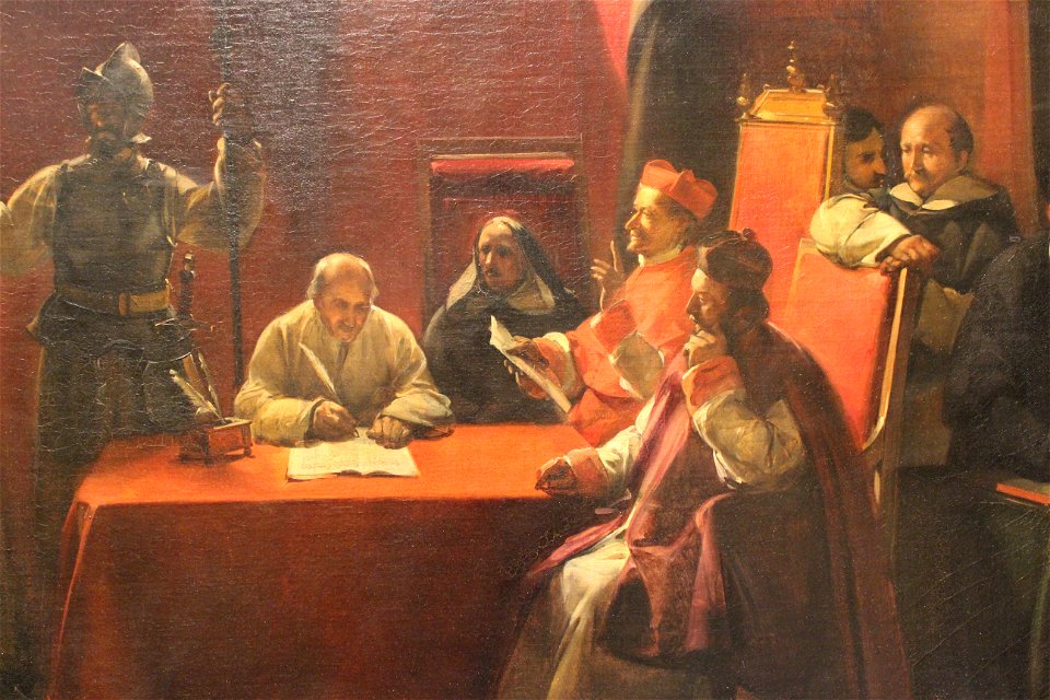 Interrogatoire de Savonarole - François Marius Granet - MBA Lyon 2014 - détail 2