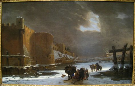 Frozen Moat Outside City Walls, circa 1647, by Jan Asselijn (1610-1652) - IMG 7366