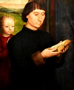 Hans Memling (ca.1430of40-1494) Biddende man met zijn overleden zoon - Noordbrabants Museum 's-Hertogenbosch 26-8-2016 12-25-24