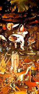 Hieronymus Bosch, Hell (Garden of Earthly Delights tryptich, right panel)