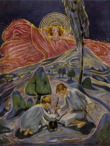 Hans Baluschek, Illustration - Little Peter's trip to the Moon, Moon
